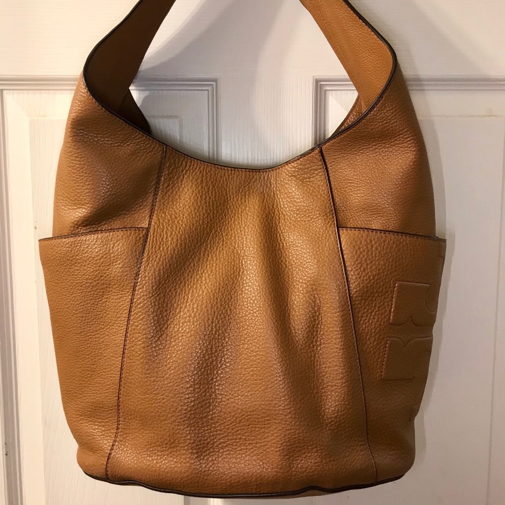 Tory Burch Bombe T leather hobo handbag
